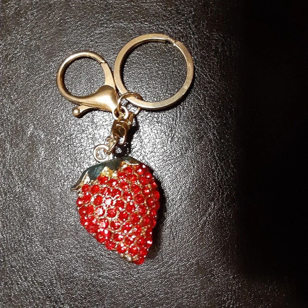 Strawberry Key Chain Bag Charm